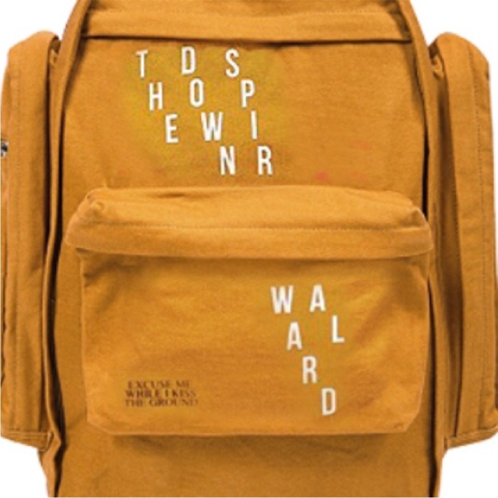 Unif downward spiral carry-on travel backpack yellow green mountaineering bag